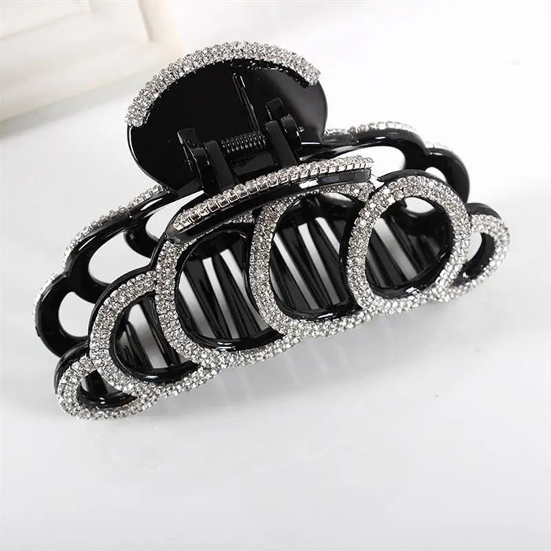 Fashion Hair Clips Hair Crab Clamp Large Rhinestones Jaw Clips Strong Hair Claw Clips  Hair Styling Accessories For Women