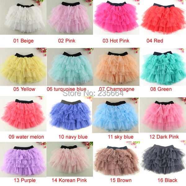 Girls skirts brown tutu skirts tutus fluffy skirt for baby girls 3-8 Years pettiskirt チュチュスカート spódnica Tutu  юбка балетной пачк