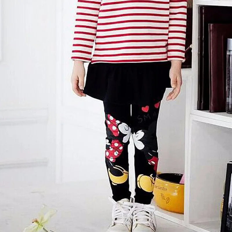 Cartoon Cute Baby Spring Fall Girl Kids Clothes Stretch Skirt Pants Cartoon Toddler Leggings Costume Clothing Pants Trousers