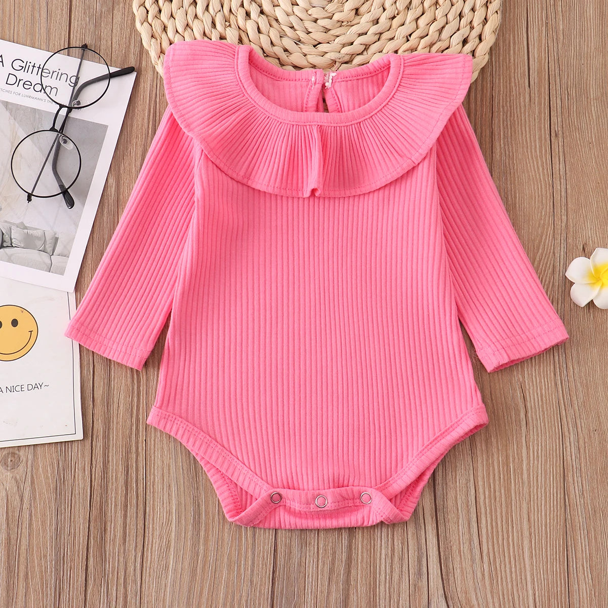 Newborn Infant Baby Rompers 0-2Y 2023 Spring Summer Candy Ruffles Jumpsuit New born Baby Girl Clothes Outfits