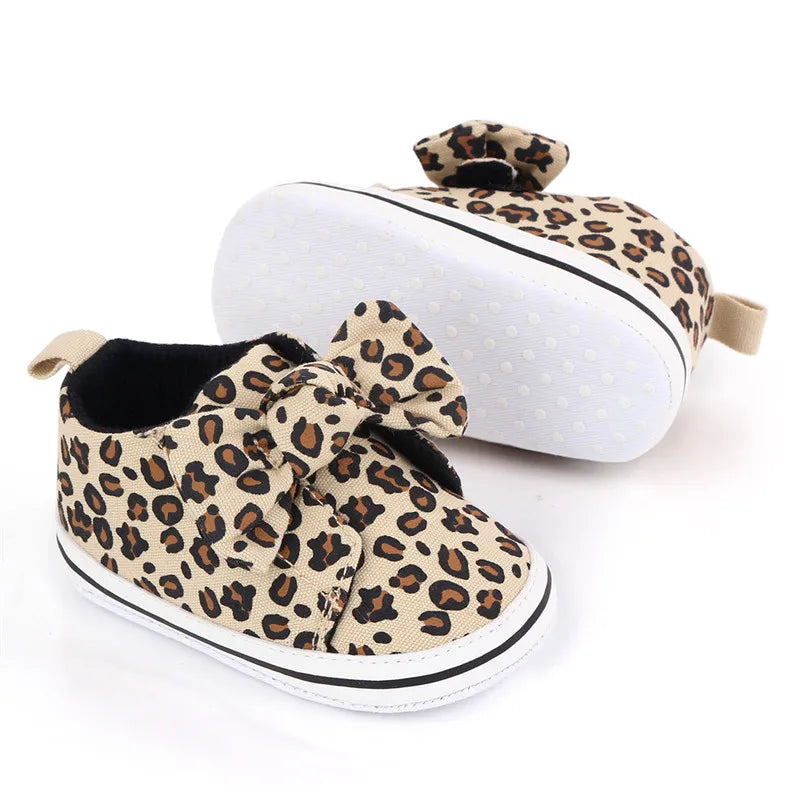 New Baby Girls Boys First Walkers Fashion Leopard Infants Cotton Shoes Antislip Soft Sole Newborn Casual Shoes