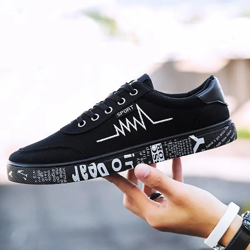 New 2021 Spring Summer Canvas Shoes Men Sneakers Low top Black Shoes Men's Casual Shoes Male Brand Fashion shoesujm9