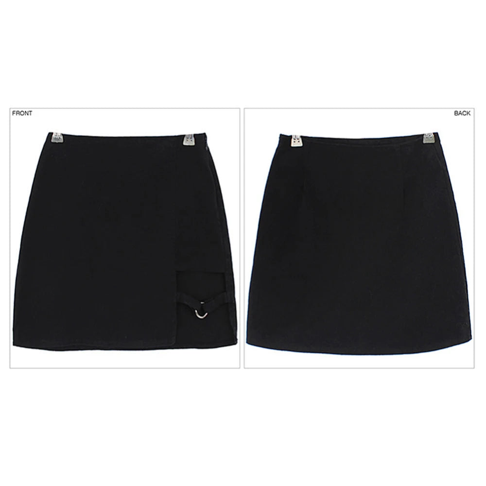 2020 Korean Style Black Hip Skirts Irregular Micro Mini Skirt Mini Skirt Summer Fashion Saia High Waist Faldas Mujer