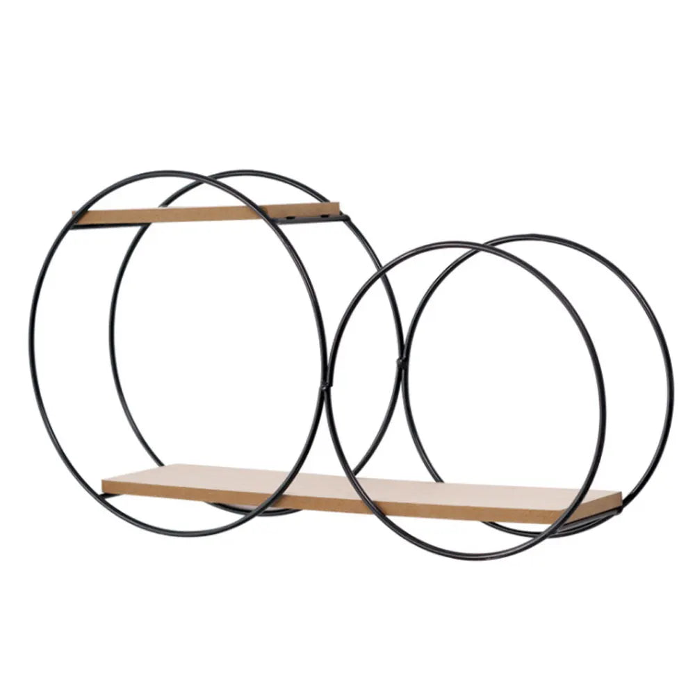 Room Rack Decoration Wall Circular Hanging Home Decor Shelves Candle Holder Aesthetic And Supports Wooden Teen Living Floating