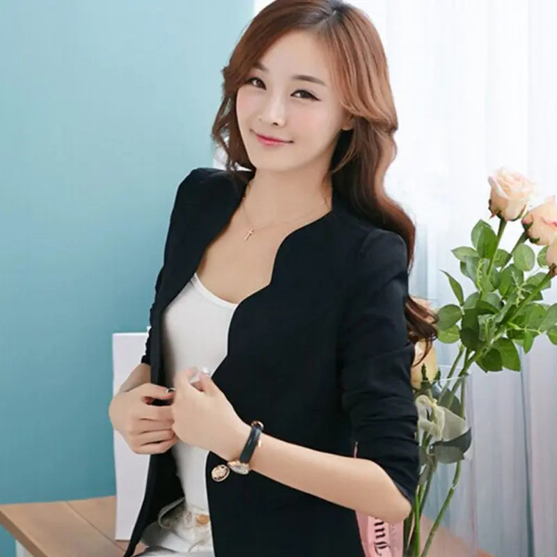 Ladies Women Jacket OL Fashion Slim Blazer Coat Women Suit jacket Long Sleeve Ladies Blazer Work Wear