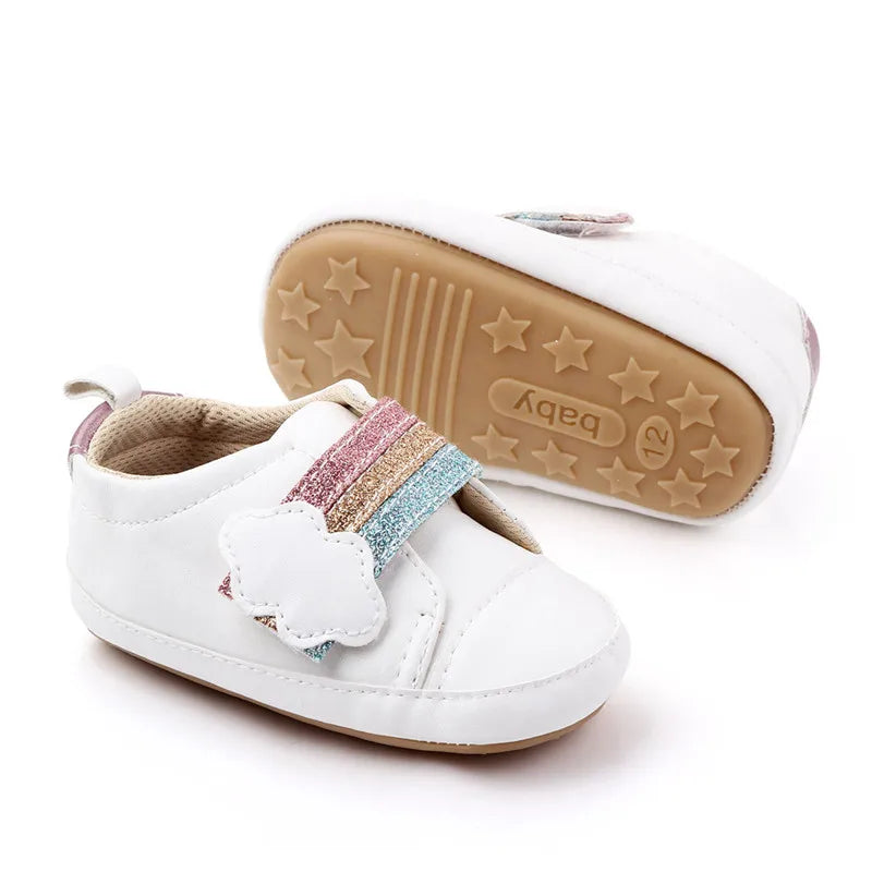 New Baby Shoes Infants PU Casual First Walkers Soft Anti-Slip Sole Newborn Sport Shoes Boys Girls Baby Shoes Sneakers