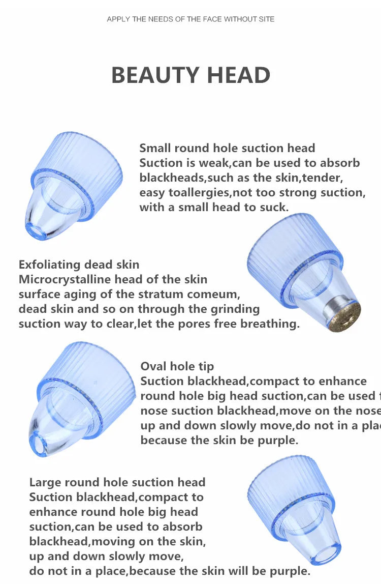 Hot Balckhead Vacuum Suction Blackhead  Nose Care Beauty Face Massager Blackhead Remover Machine