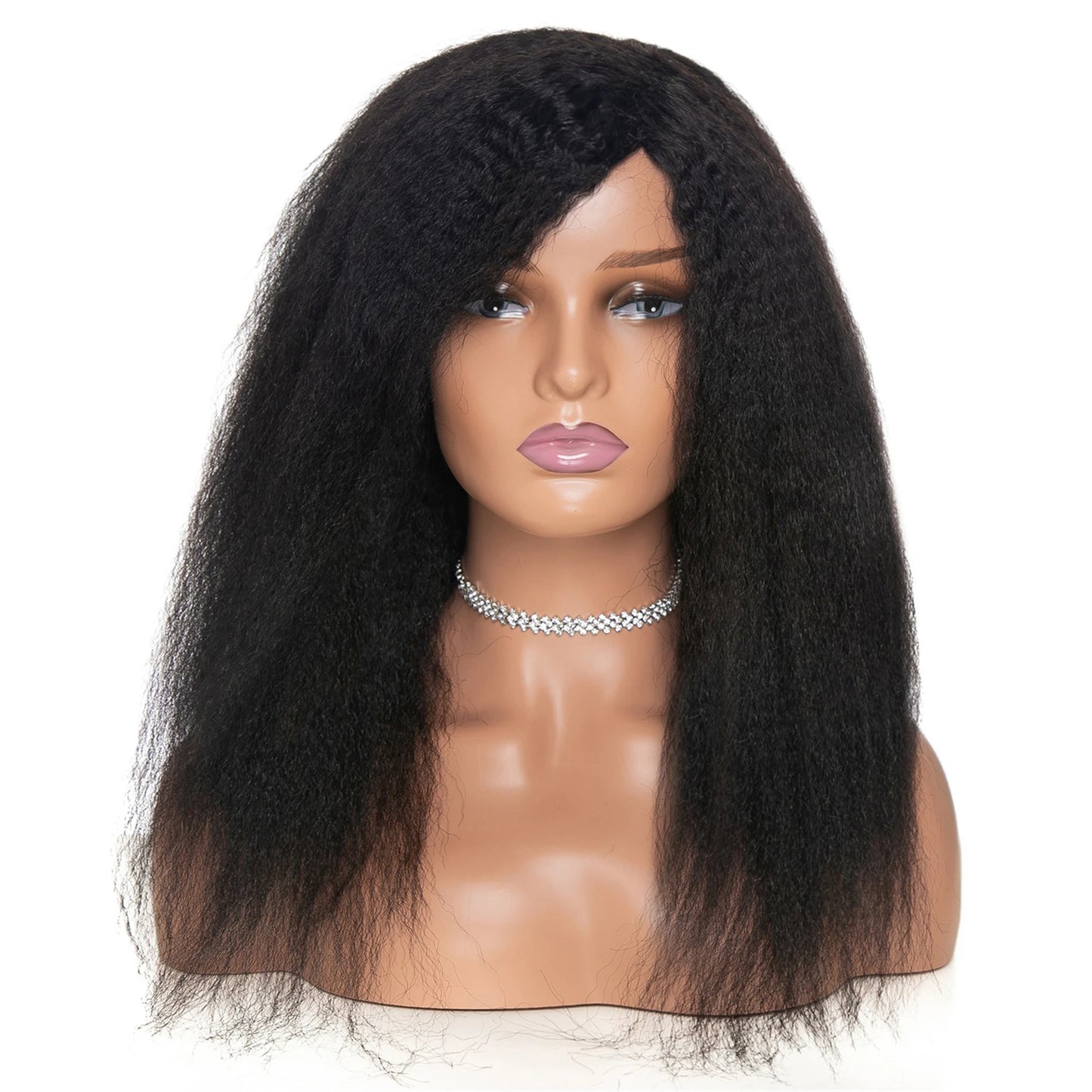 26 Inch Long Hair Wig Kinky Straight Human Hair Wigs Brazilian Human Hair Yaki Straight Natural Wigs For  Black Women Remy Hair