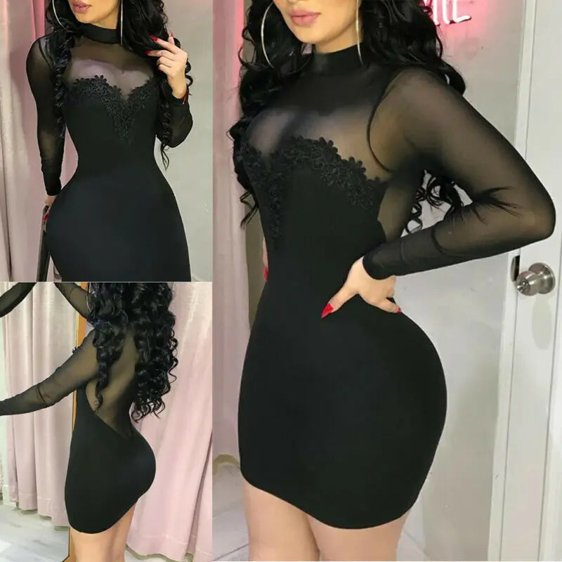 Sexy Bandage Autumn Women Bodycon Sheath Dress Sexy Red Knitted Cotton Long Sleeve 2019 Spring Dress Casual Black Party Dresses