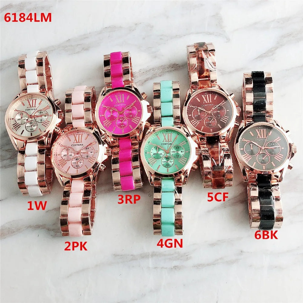 New Watch Womens Stainless Steel Ceramic Wristwatches Ladies Quartz Watches Top Brand Luxury Women's Dress Watches Woman Waches