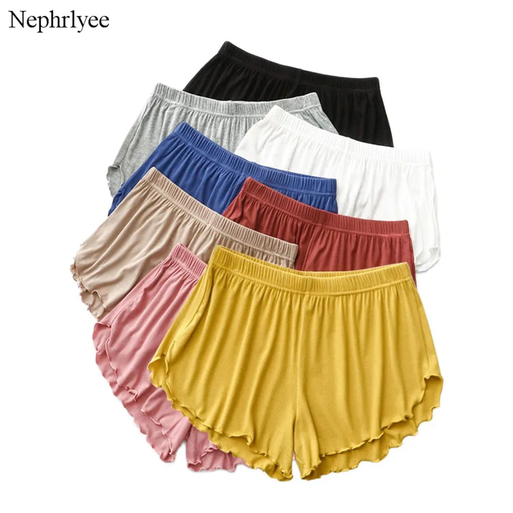 2024 New High Waist Modal Shorts Women Casual Loose Wide Leg Short Pants Summer Solid Elasitc Waist Shorts Outdoor Homewear