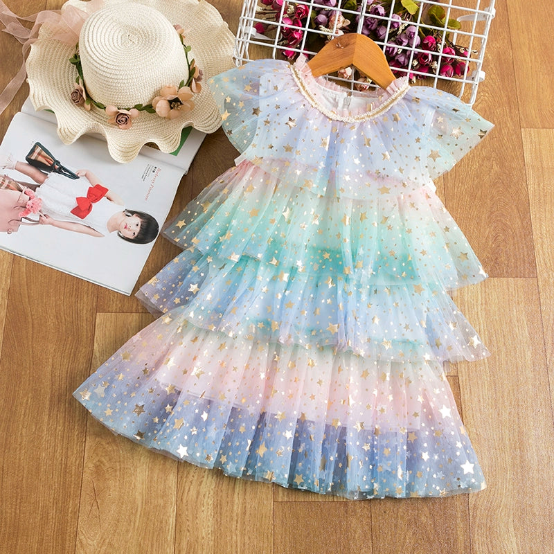 Puffy Summer Dress Children's Princess Gown