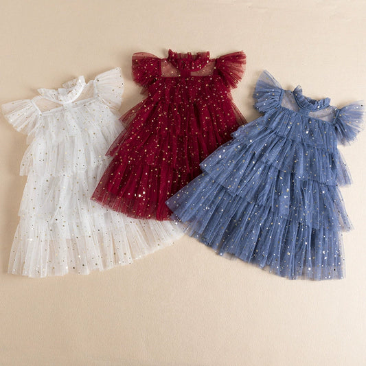 Summer Princess Dress Straps Tulle Children's Sleeveless Vest