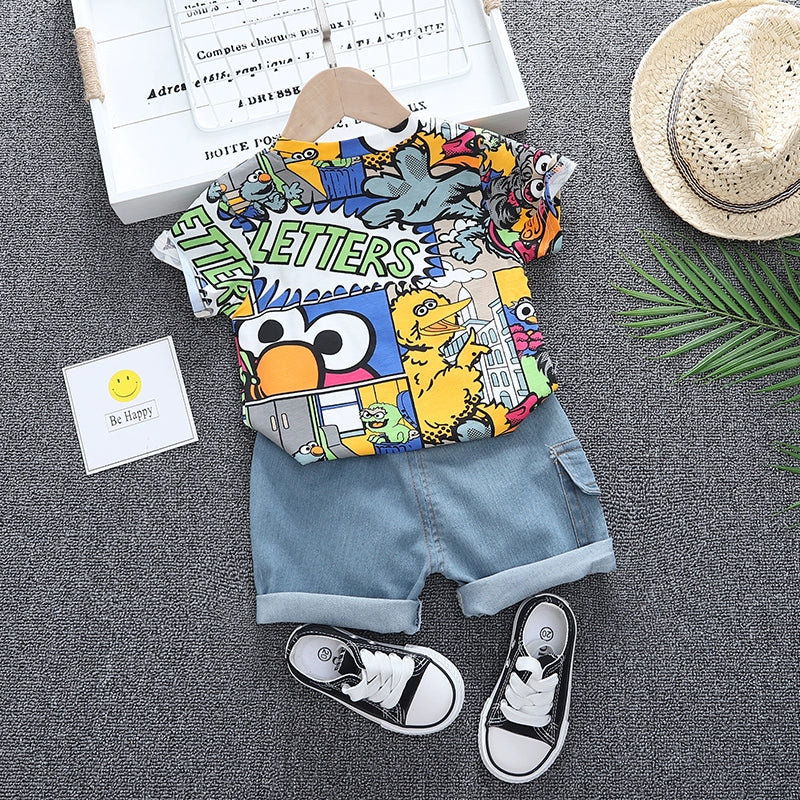 Summer Boys Handsome Korean Style Trendy Clothes Children's Clothing