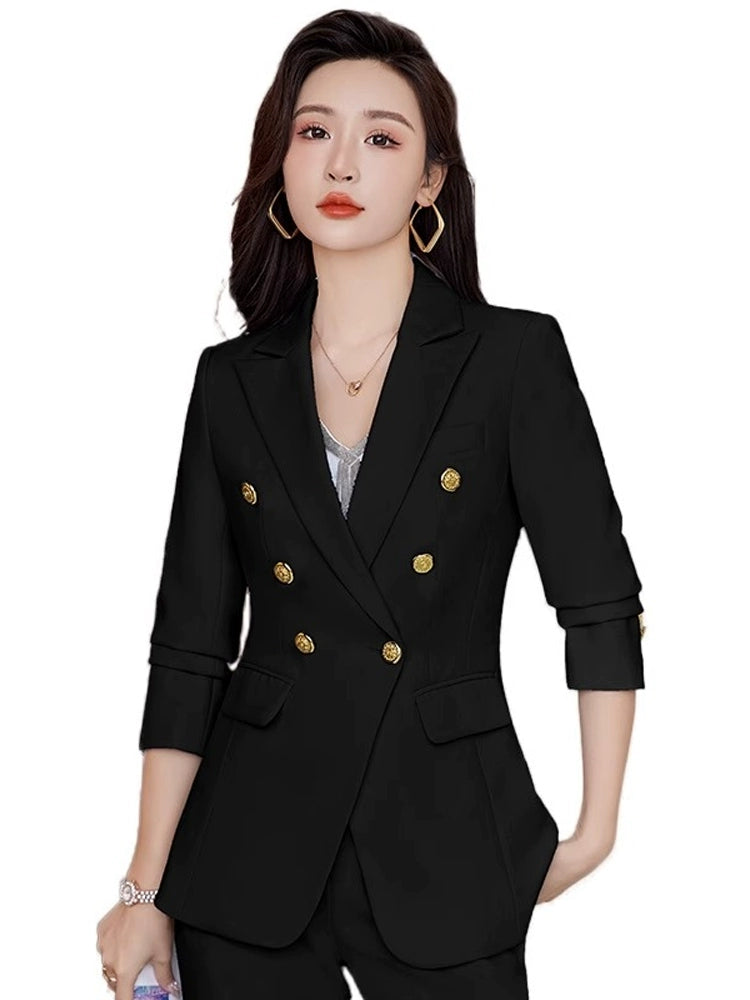 Coat Women's Spring and Autumn Host Overalls Suit Jacket