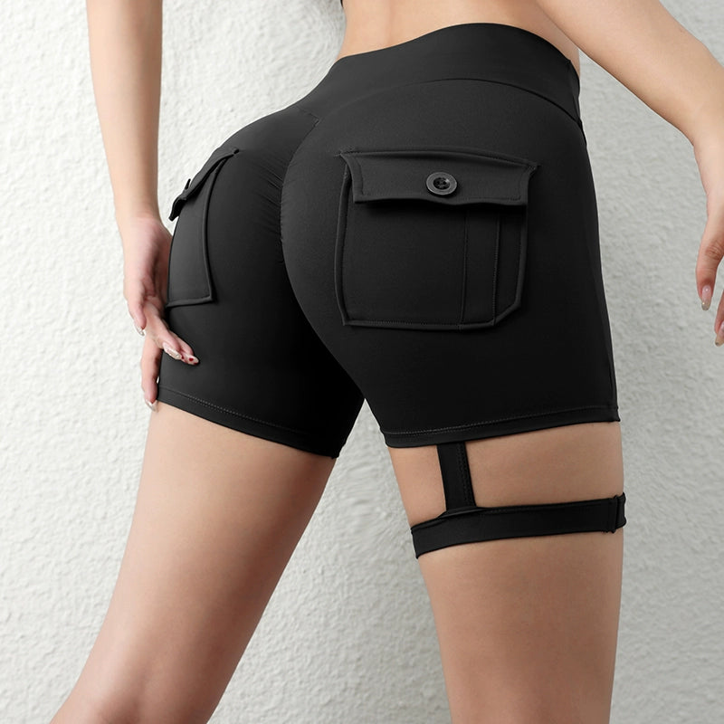 Jiumai Yipin Fashion Hip Lifting Fitness Women's Leg Ring Shorts