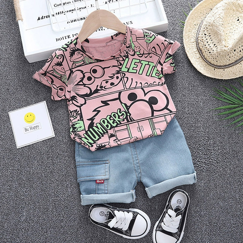 Summer Boys Handsome Korean Style Trendy Clothes Children's Clothing