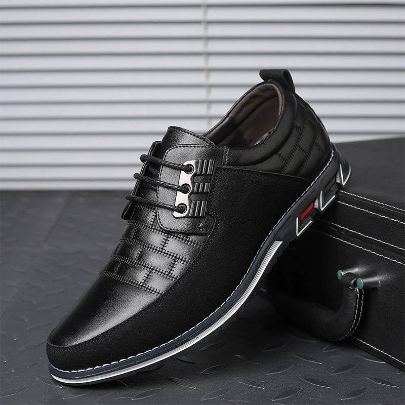 Summer Men's Shoes New Arrival Men's Thin Shoes Breathable Korean Style Business Casual Leather Shoes round Toe Large Size Easiest for Match Sports Shoes