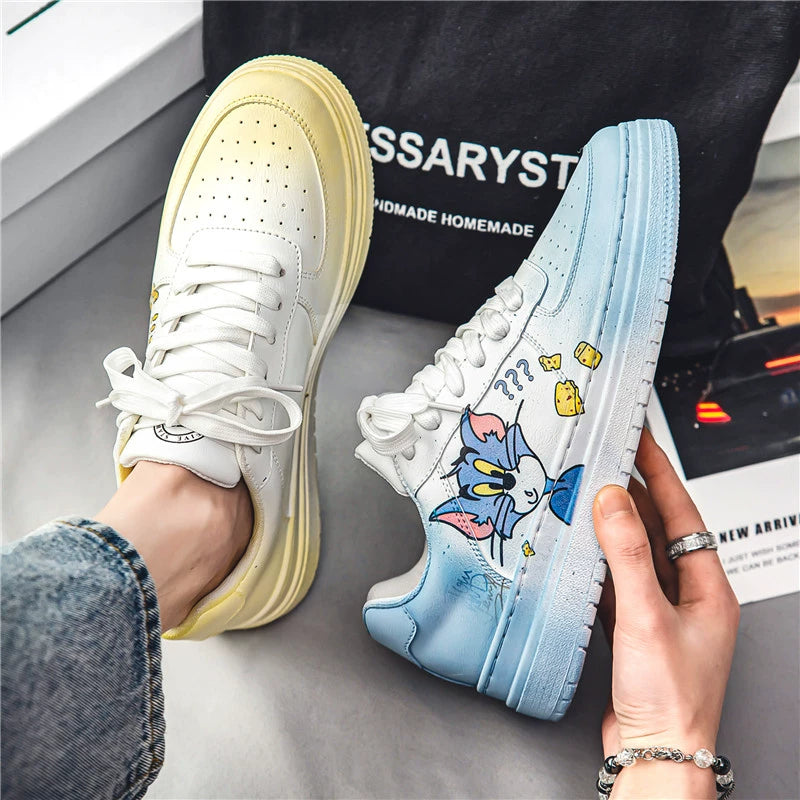 Men's Shoes Summer Breathable Trendy Versatile Youth Sports Casual Student Elevator Style Flats Board Shoes Mandarin Duck Fashion Shoes