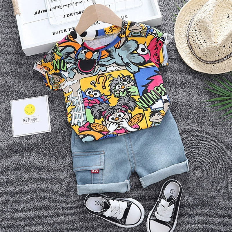 Summer Boys Handsome Korean Style Trendy Clothes Children's Clothing