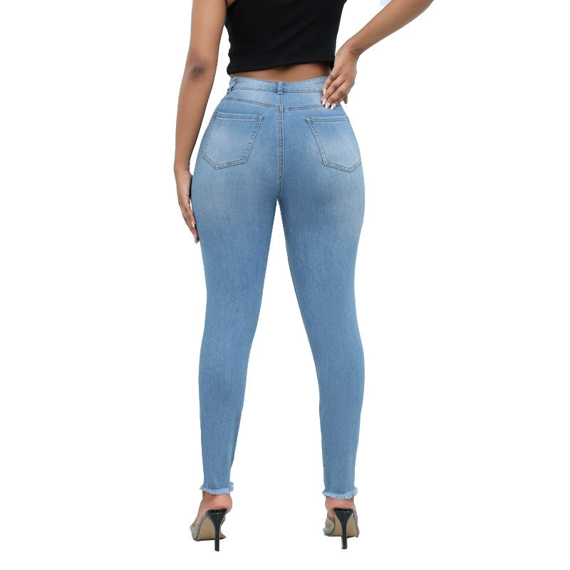 Fall Women's Clothing High Waist Skinny Jeans Denim High Women Jeans Trousers Long Pants