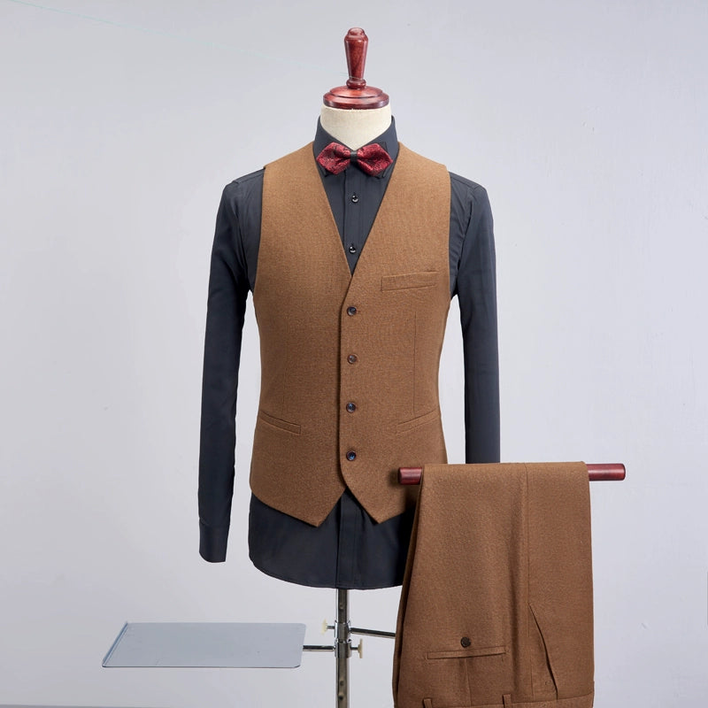 Suit Three-Piece Suit New Men's Fashion Three-Piece Suit