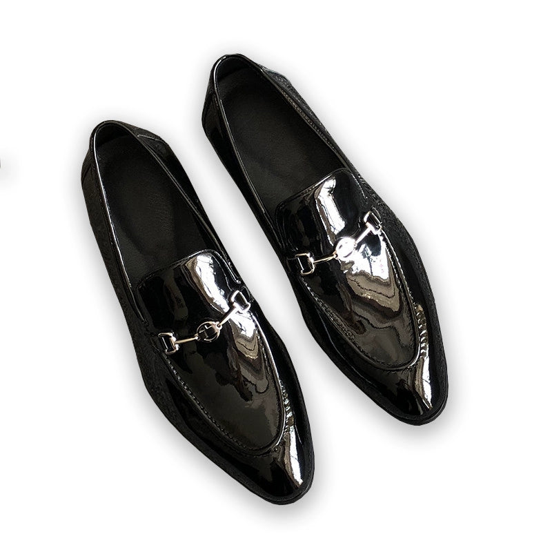 Men's Glossy Breathable Tassel Casual Leather Loafers