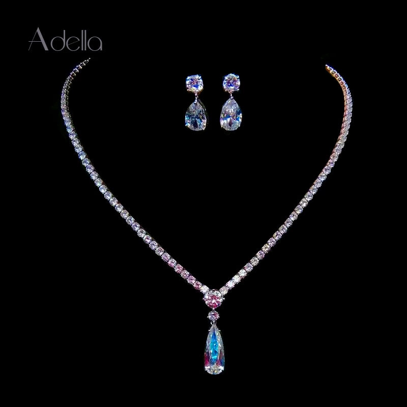 Adella W086 Necklace Full Diamond Jewelry Zircon