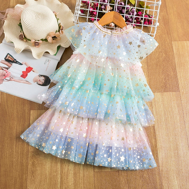 Puffy Summer Dress Children's Princess Gown