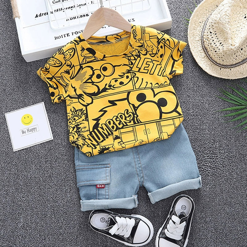 Summer Boys Handsome Korean Style Trendy Clothes Children's Clothing