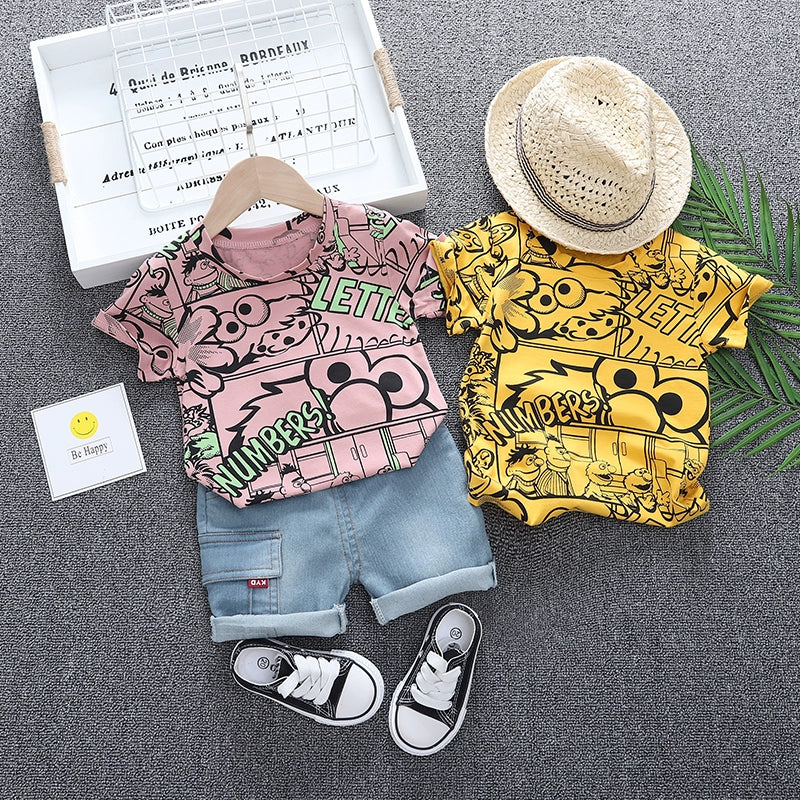 Summer Boys Handsome Korean Style Trendy Clothes Children's Clothing