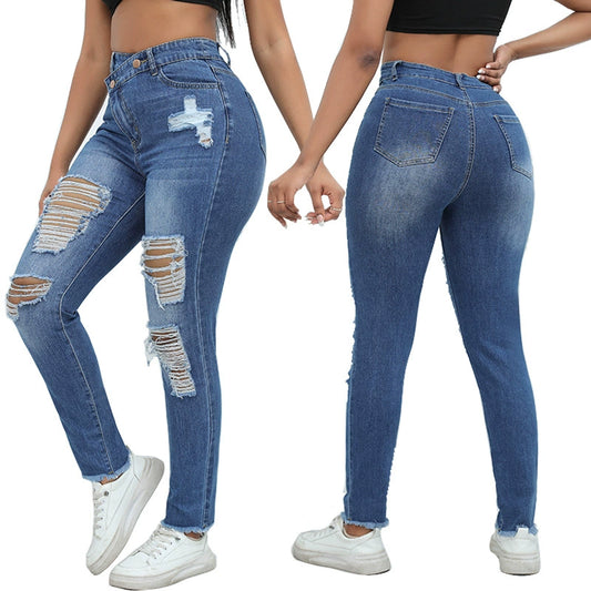 Fall Women's Clothing High Waist Skinny Jeans Denim High Women Jeans Trousers Long Pants