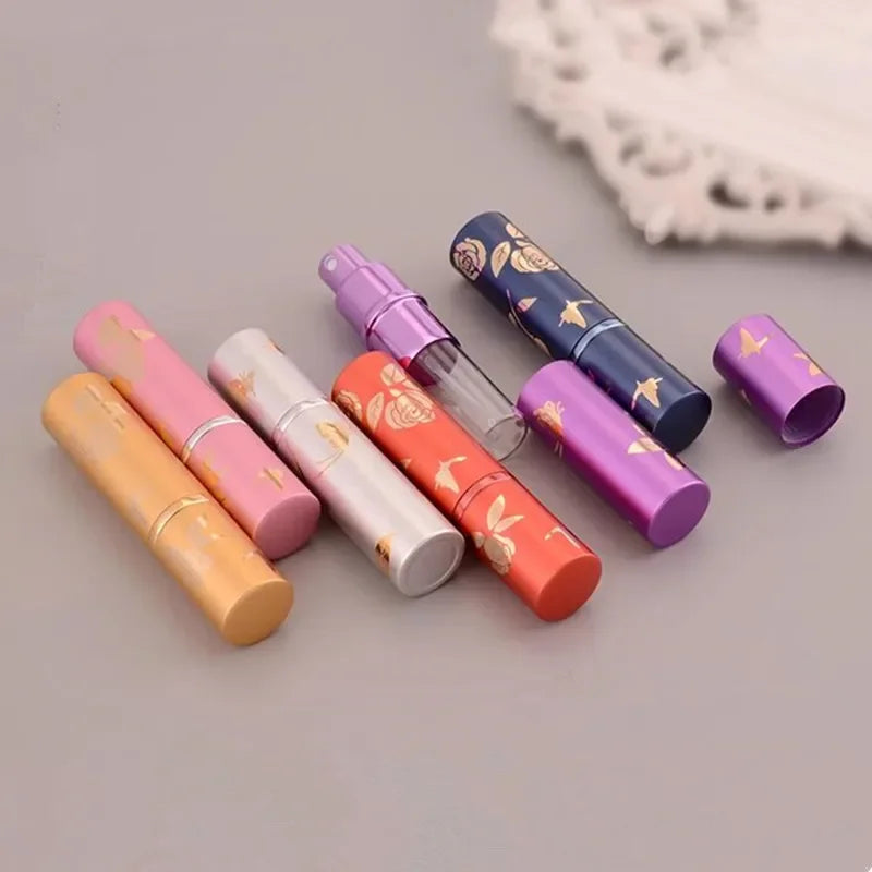 Luxury 10ml Glass Perfume Bottle Metal Perfum Bottles Empty Atomizer Glass Spray Botle Refillable Vials