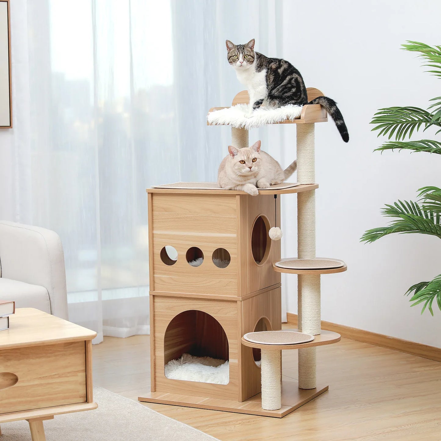 Domestic Delivery Cat's Tree Tower Pets Play Tree Scratching Tree arbre a chat  Climbing Jumping Toy Frame Pets rascador gato