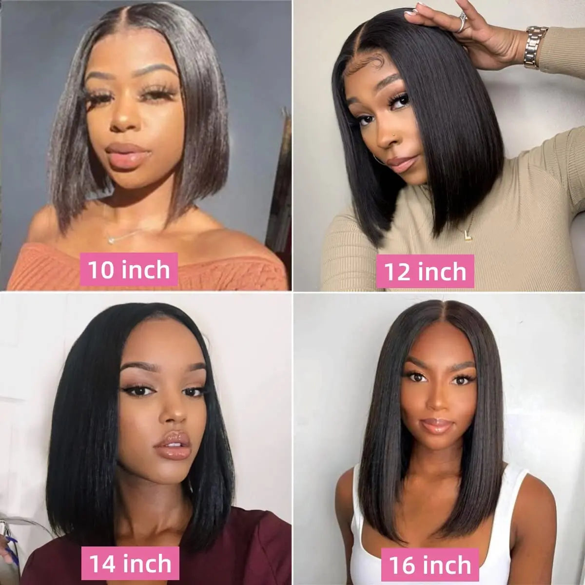 SSH Wear Go Glueless Short Bob Wig 13x4 Lace Front Wig Glueless Human Hair 4x4 Straight Lace Closure Human Hair Wigs For Women