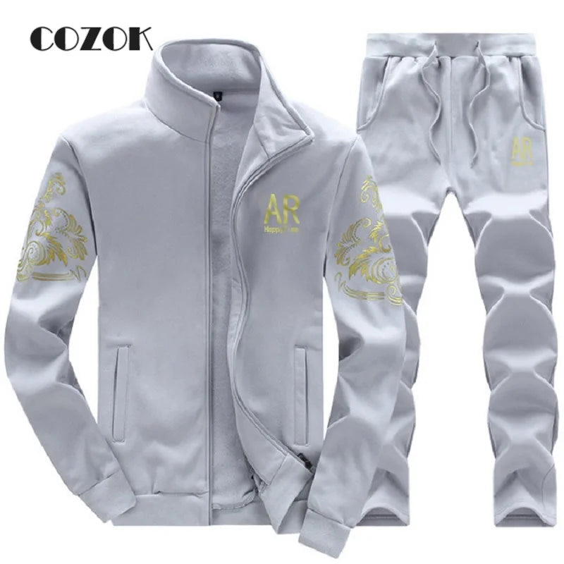 Men's Casual Suits Top Jackets Sweatshirts Sweatpants Two Piece Suits