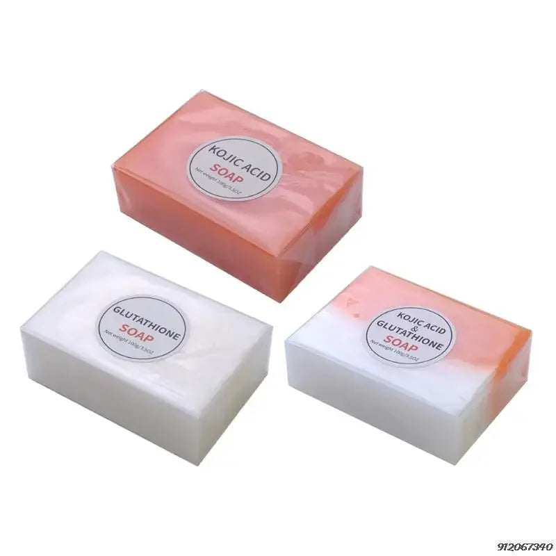 Kojic Acid Soap 3pcs Pack  Dark Black Skin Lightening Soap Hand Made Glutathione Soap Skin Bleaching & Brightening