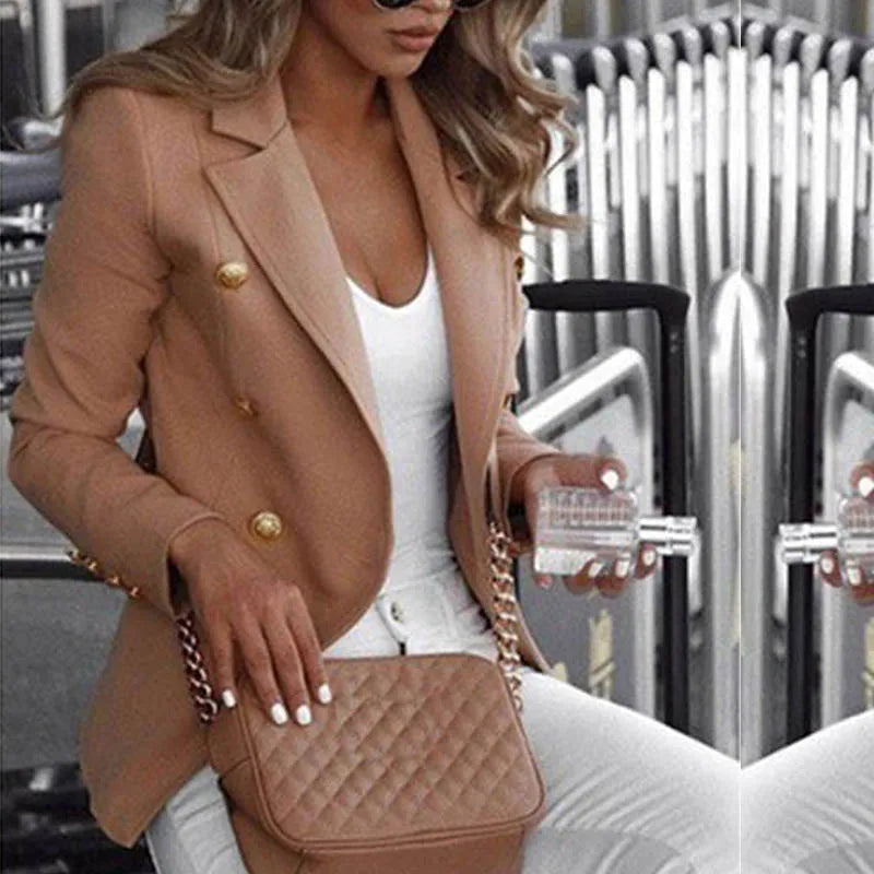 Button Ladies Blazer Woman 2022 Work Suit Women's Jacket Female Office Lady Formal Women Blazers and Jackets Female Blazer Femme