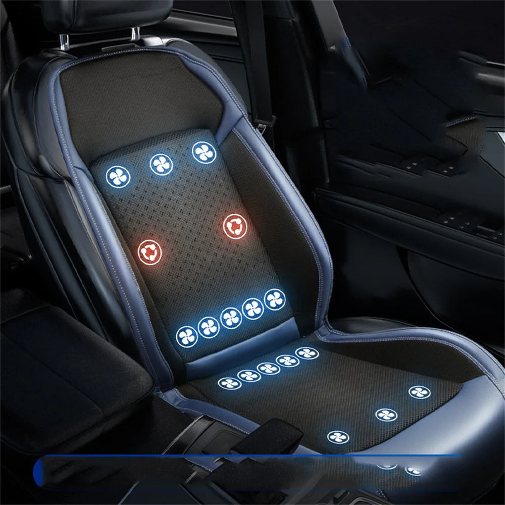 Summer Car Ventilation Seat Cushion Cooling Massage Seat Cushion 12V Comfortable Cool Ventilation Front Seat Mat Car Accessories