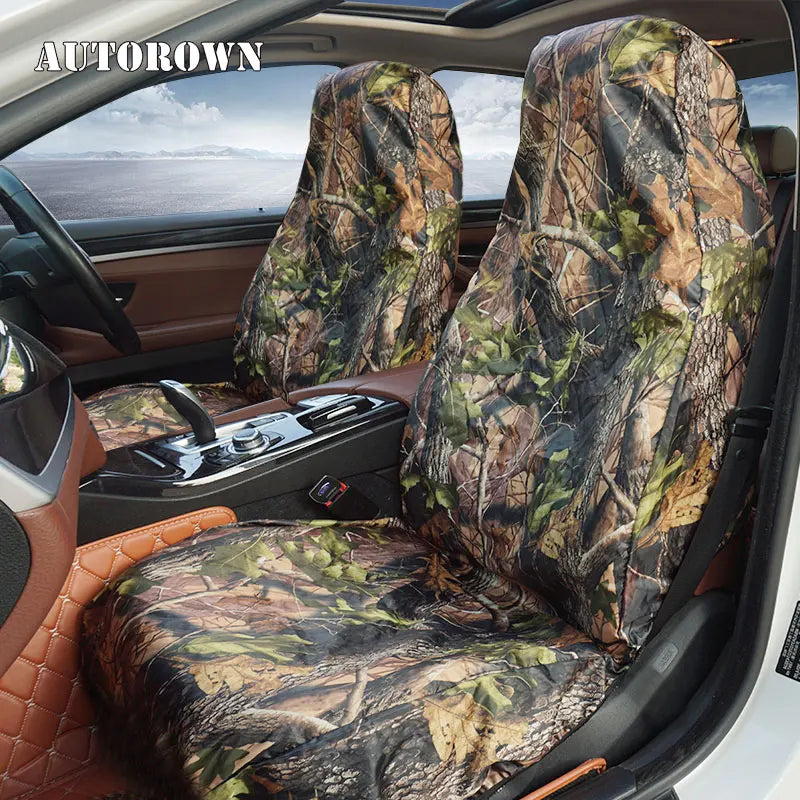 AUTOROWN Hunting Camouflage Car Seat Covers For Jeep Honda Nissan Kia Volvo Auto Seat Cover For Fishing Interior Accessories