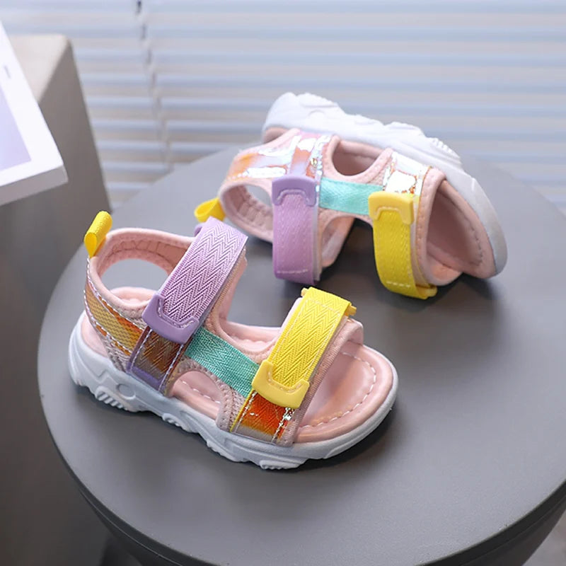 Size 21-30 Summer Baby Shoes Anti-slip Fashion Boy Girl Sandals Kid Prewalker Newborn Soft Sole Crib Shoes Toddler Beach Sandals