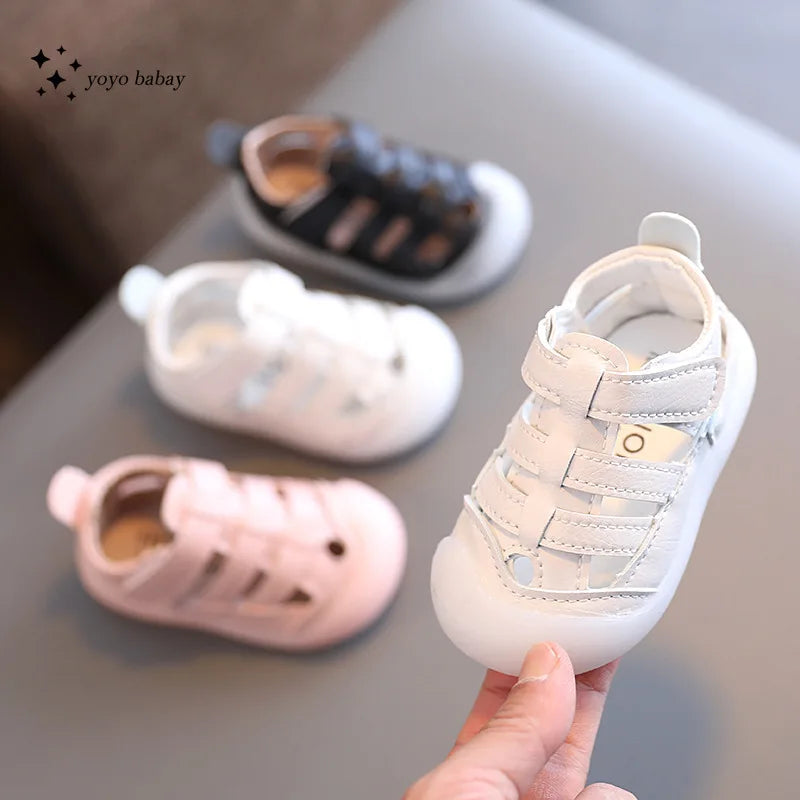 Summer Baby Boys Girls Sandals Infant Toddler Shoes Children Anti-collision Sandals Outdoor Soft Bottom Kids Beach Shoes Comfort