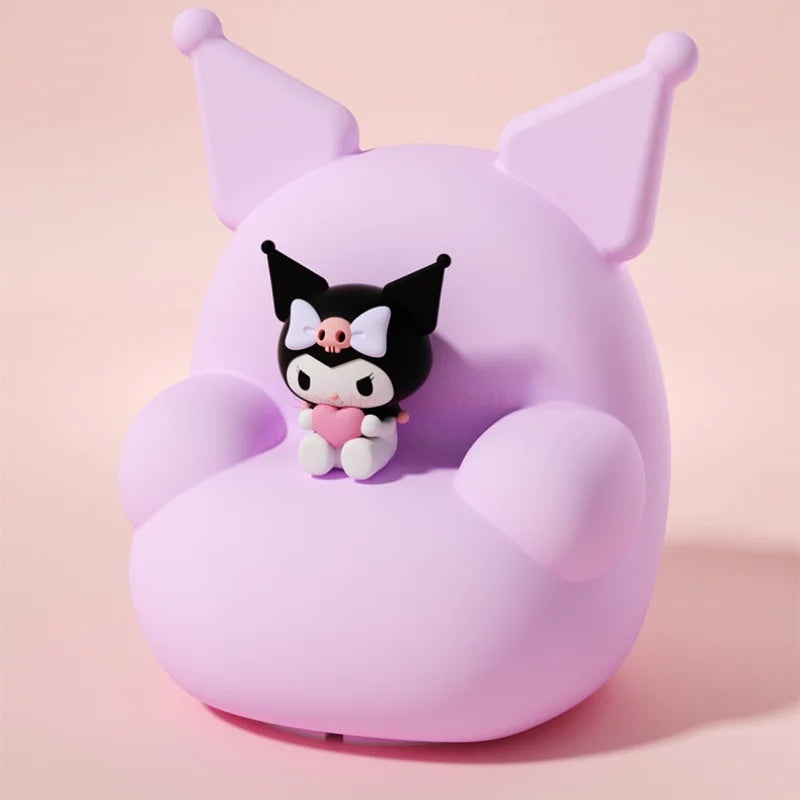 Sanrio Kuromi Sofa Pat Light Night Light Remote Control Silicone Lamp Bedside Lamp Creative Gift Sleep Pat Lamp Decoration Home