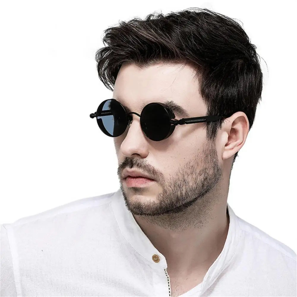 Metal Sunglasses Polarized Punk Sunglasses Men Women Brand Designer Round Glasses Brand Designer Retro Vintage Sunglasses