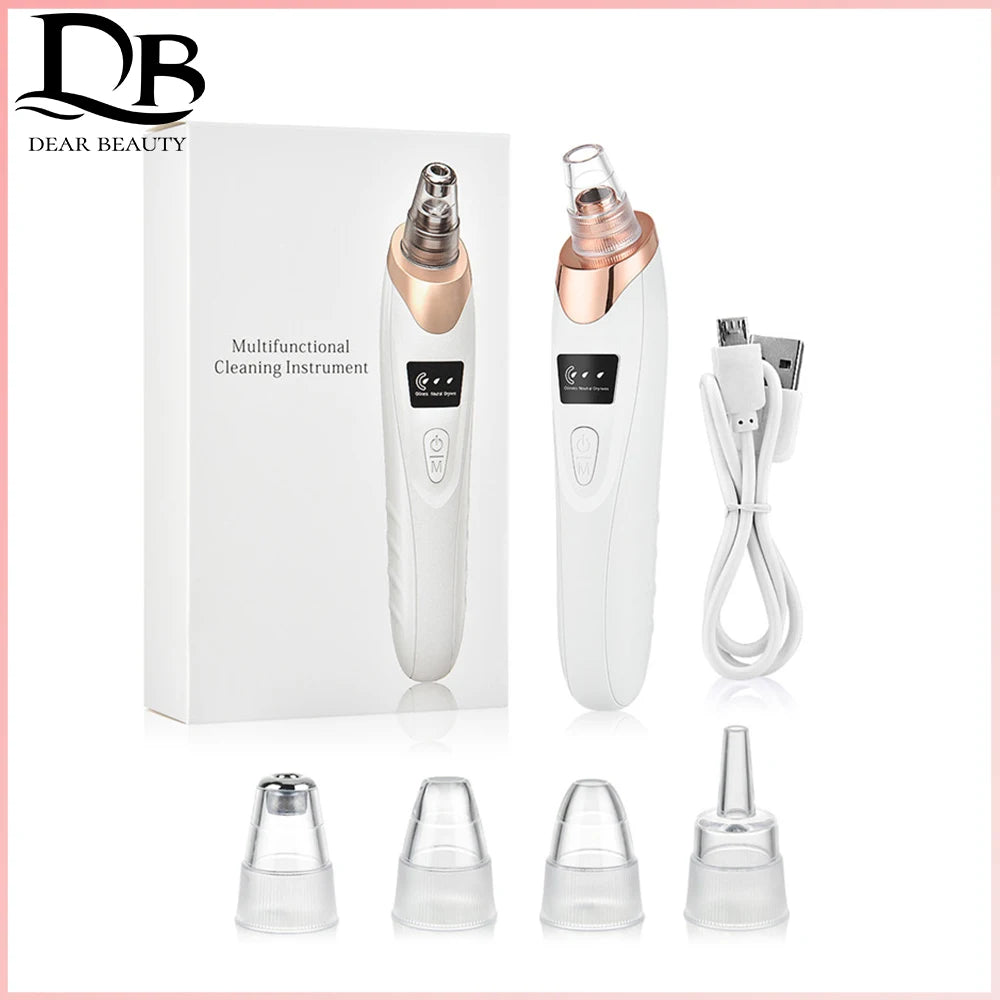 Blackhead Remover Nose T Zone Pore Vacuum Acne Pimple Removal Vacuum Suction Tool Facial Diamond Dermabrasion Machine Face Clean