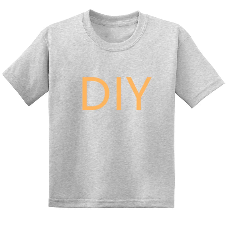 Custom Your Design Children Black White Blue T shirts DIY Print Kids Cotton T-shirts Baby Boys/Girls Tops,Contact Seller Frist