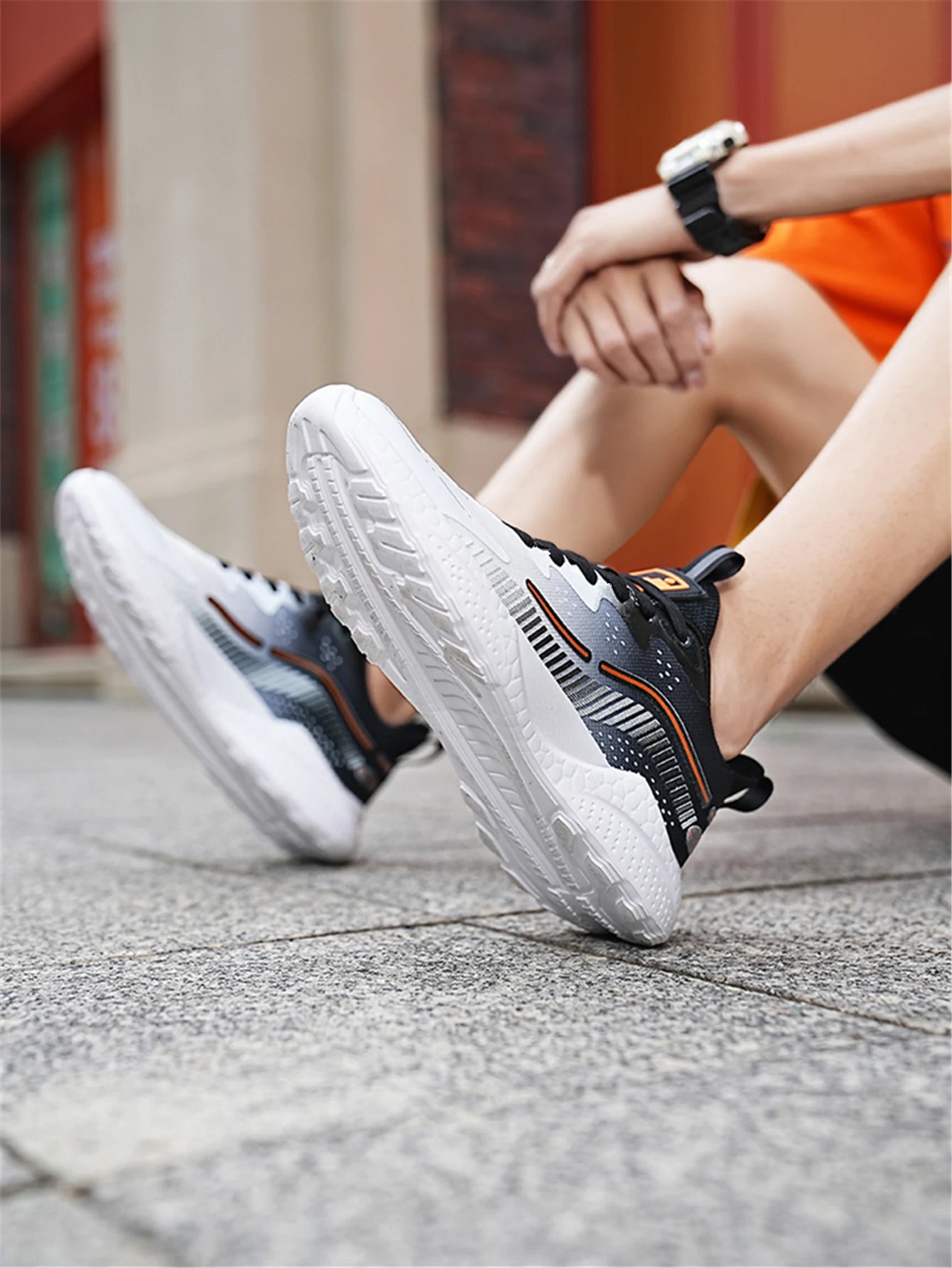 Couple Flying Woven Light Casual Running Shoes Niche Design Thick Sole Heightened Trend Korean Sports Men's And Women's Shoes