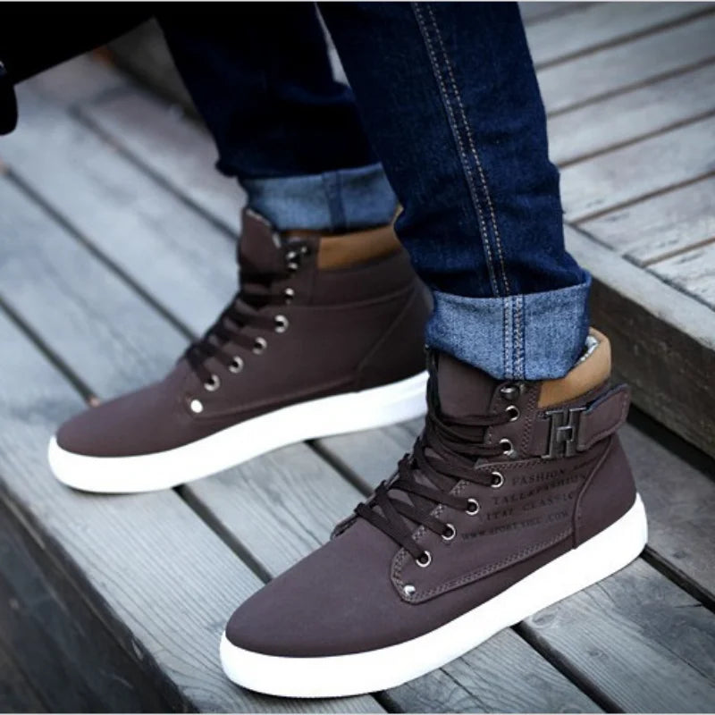 Classic Men Shoe 2022 Autumn British High Top Casual Shoe Fashion Frosted Sports Mesh Shoe Popular Casual Board Shoe Mens Tennis