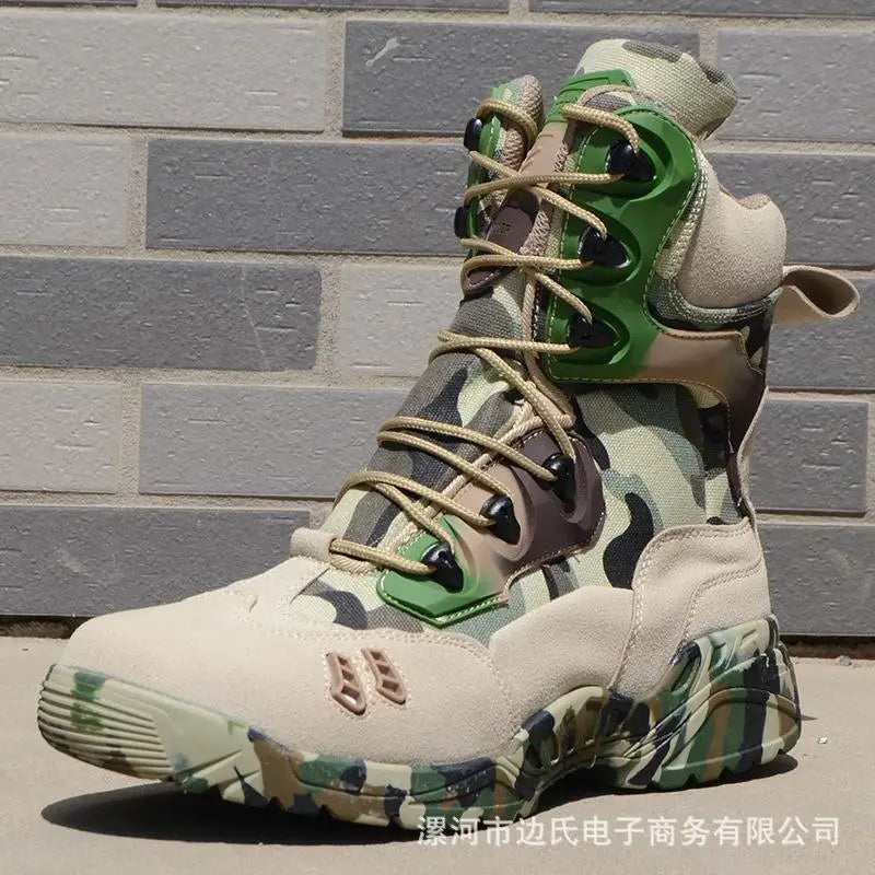 camouflage American men's high special tactical boots 2023 combat desert land outdoor hiking work men boots fashion casual shoes