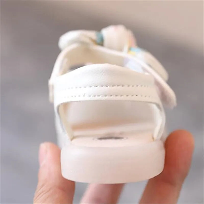 Summer Baby soft sole Sandals for Girls bow Closed Toe Toddler Infant Kids Princess Walkers Baby Little Girls Shoes Sandals